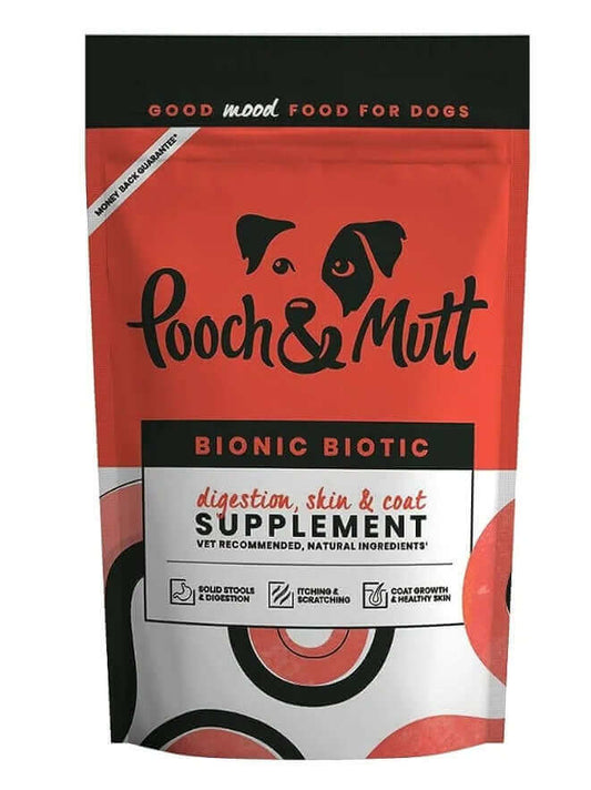 Pooch and mutt skin and digestion supplements